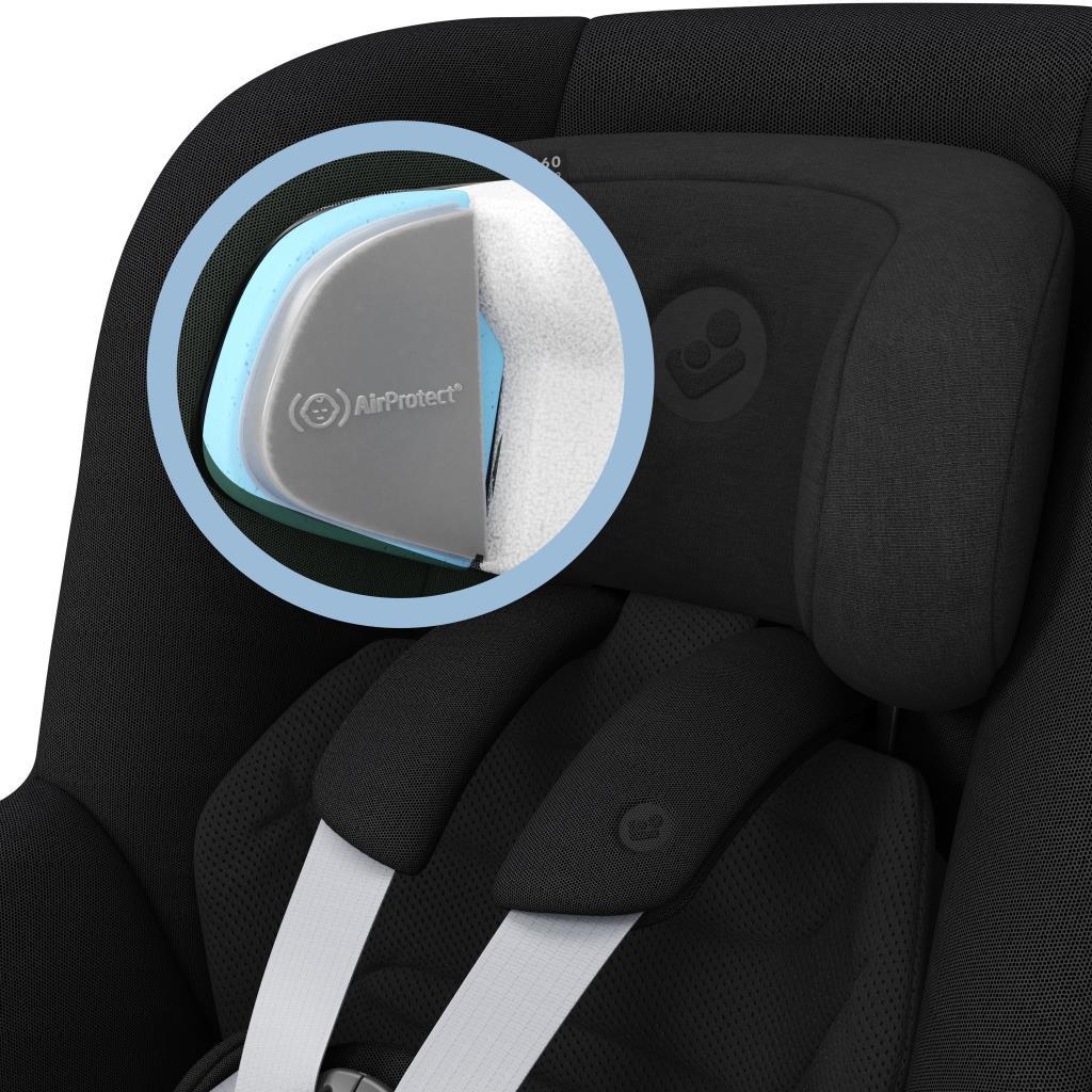 maxi cosi mica pro 360 isofixli dönebilir bebek oto koltugu authentic black 27760