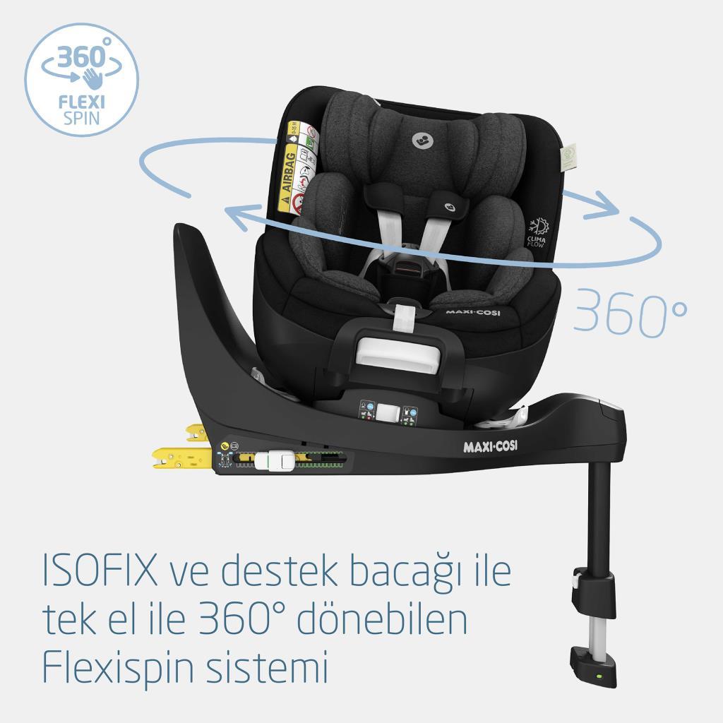 maxi cosi mica pro eco 360 dönebilir bebek oto koltuğu authentic black 27252
