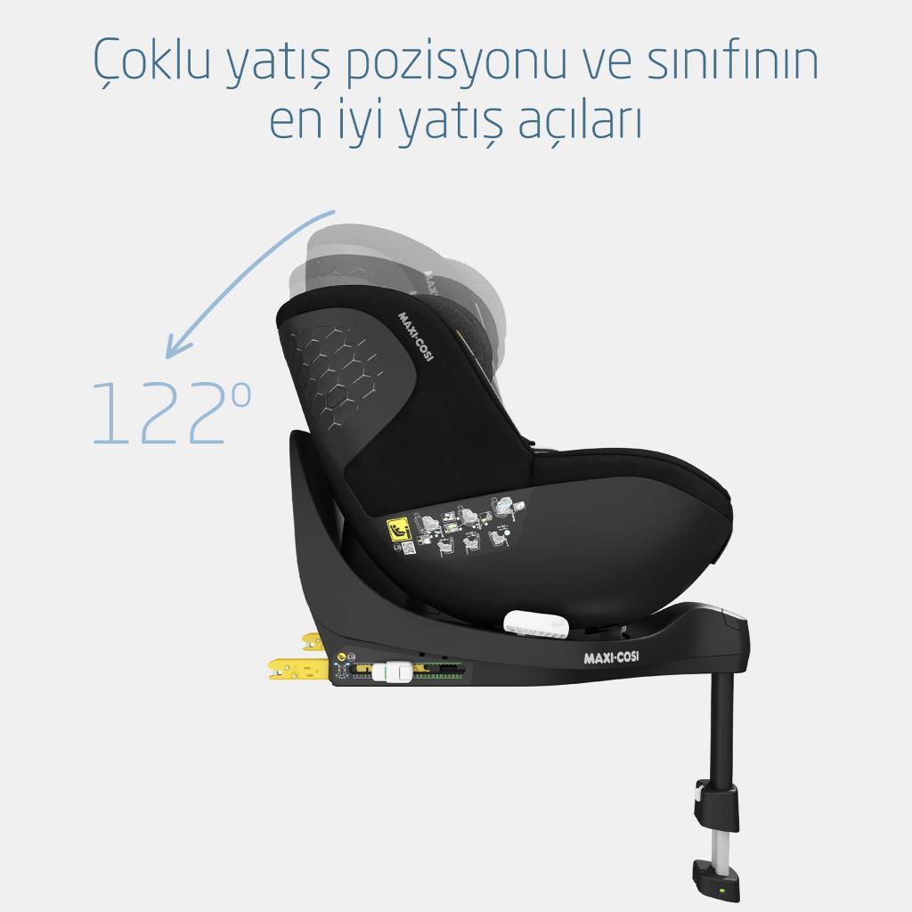 maxi cosi mica pro 360 dönebilir bebek oto koltuğu authentic black 27259