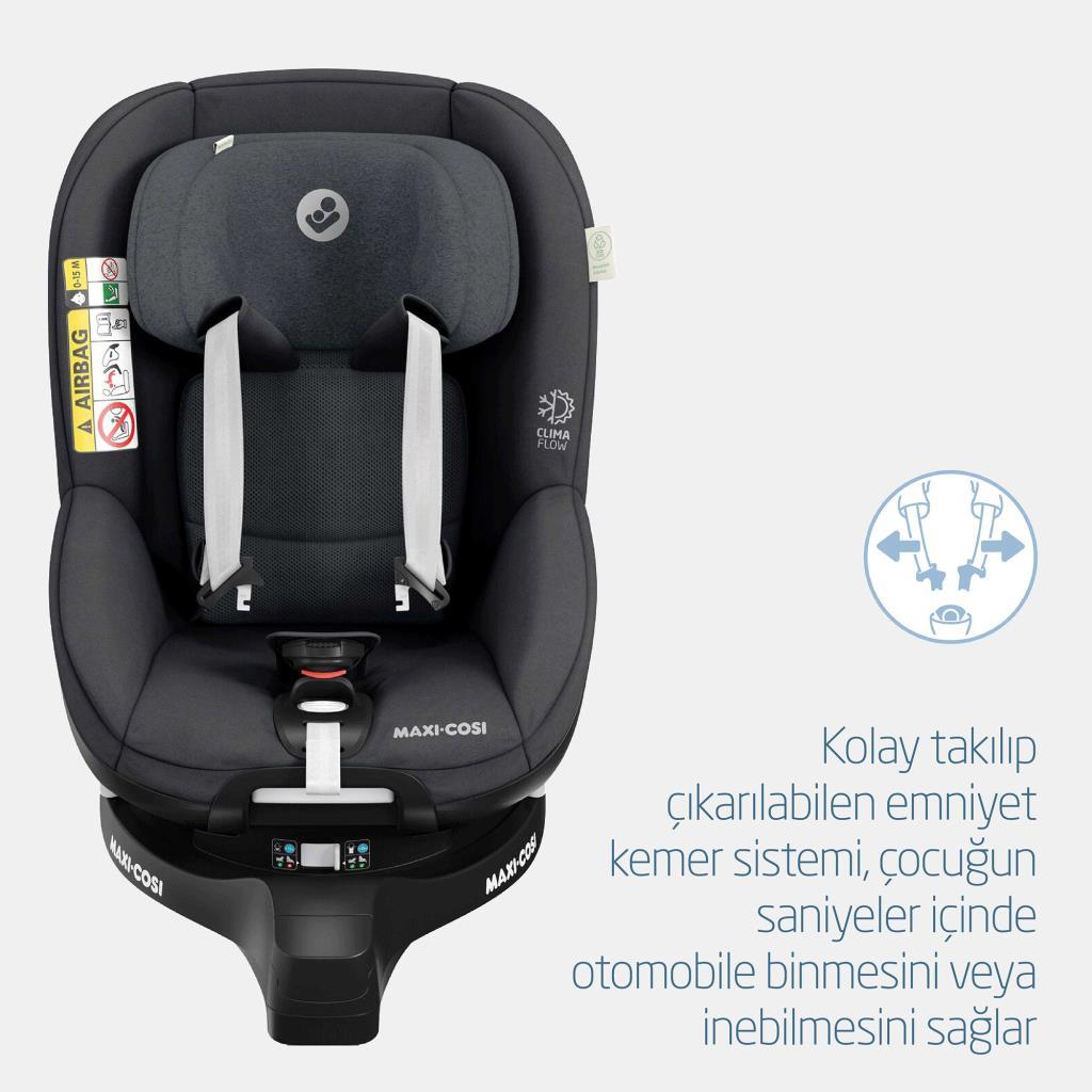 Maxi cosi mica pro isofixli 360 dönebilir bebek oto koltuğu authentic graphite 27279