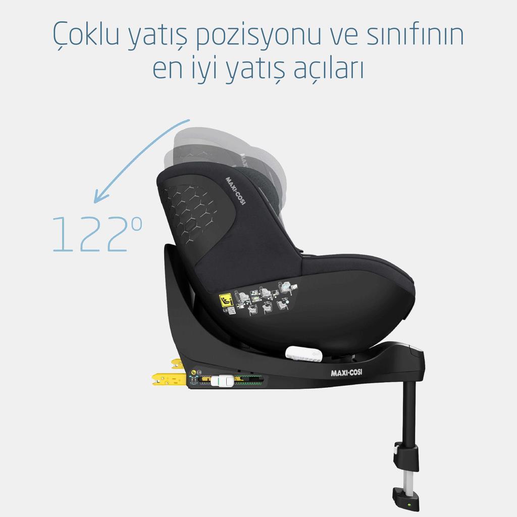Maxi cosi mica pro eco isofixli 360 dönebilir bebek oto koltuğu authentic graphite 27290