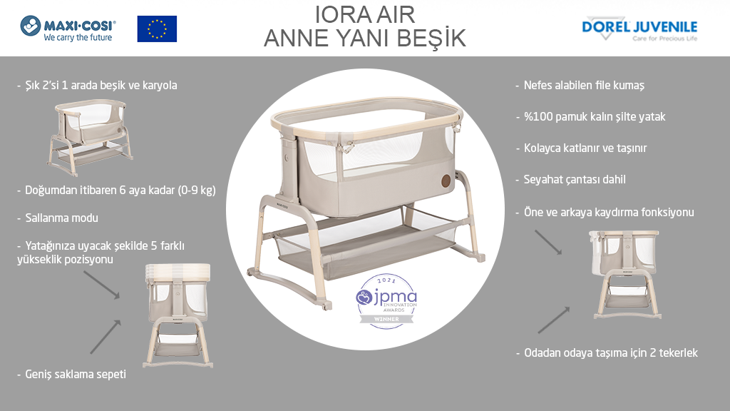 maxi cosi anne yanı Maxi-Cosi Iora Air Sallanabilen Ahşap Görünümlü Anne Yanı Beşik Beyond – Maxi-Cosi Türkiye